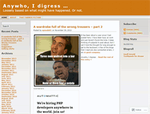 Tablet Screenshot of anywhoidigress.com